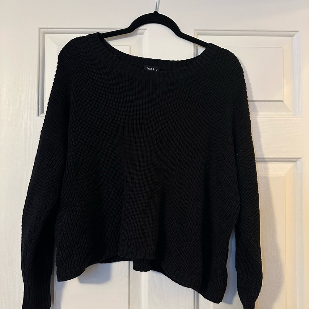 Torrid Crop Black Sweater